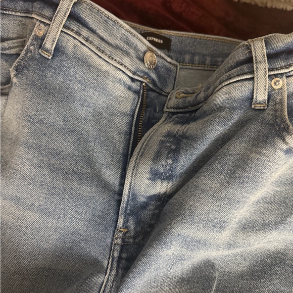 Express High Waisted Cuff Jeans - Picture 8 of 9